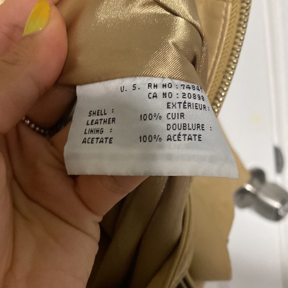 Tan leather jacket size L - Picture 6 of 6